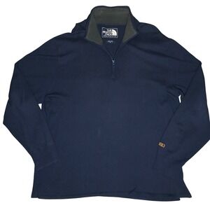 The North Face Mens Navy Blue Cotton Wool Blend Quarter Zip Sweater XL HJ108297